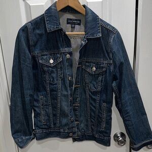 Lucky Brand Dark Blue Tomboy Trucker Denim Jacket